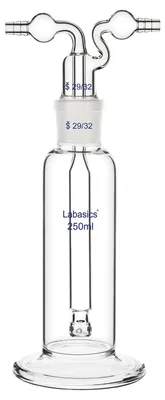 Gaswaschflasche 250 ml Borosilikatglas 29/32 Schliff