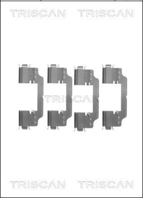 Produktbild von TRISCAN Zubehörsatz Scheibenbremsbelag 8105 101647 für VW für Eos (1F7 1F8)
