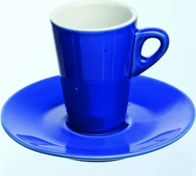 Produktbild von Tognana 6er Set Espressotassen mit Untertassen, 80 ml. Volumen, blau