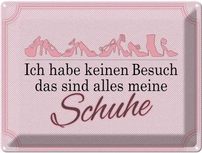 Produktbild von vianmo Blechschild 30x40 cm keinen Besuch meine Schuhe Spruch Zitat