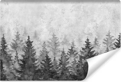 Produktbild von Muralo Vlies Fototapete für Wohnzimmer Aquarell BÄUME Pflanzen Beton Vintage Br. 90cm x Hö. 60cm