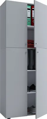 Produktbild von VCM Holz Kleiderschrank | Schrank mit 5 Fächern und Drehtüren | Maße ca. B. 70 x H. 184 x T. 40 cm – Lona