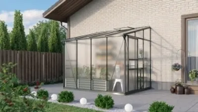 Produktbild von Vitavia Anlehn-Gewächshaus "Osiris 5200" smaragd 5,2 m² 4 mm HKP