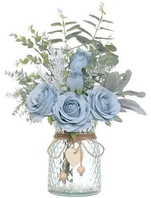 Immagine prodotto di Fiori artificiali con vaso, ideali per l'arredamento della casa