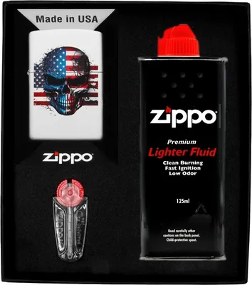 Produktbild von ZIPPO Feuerzeug-Set SKULL FLAG DESIGN Geschenk No1