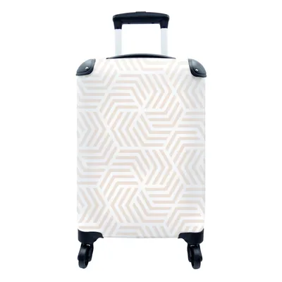 Produktbild von MuchoWow® Koffer Handgepäck Trolley Rollkoffer Kleine Reisekoffer mit 4 Rollen - Muster - Geometrie - Gestaltung - Pastell - Cabin Size < 55x40x23 cm & 55x40x20 cm - Fotokoffer - Kabinenkoffer - Boardgepäck - Reise-Box - Reisekoffer - Reisegepäck - Koffer mit Bild - Trolley für Kinder