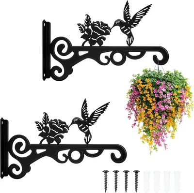Produktbild von Blumentopfhalter 25 cm, 2 Stücke, Metall, für Wand