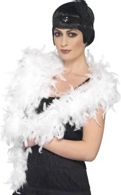 Produktbild von Smiffys - "Deluxe" Federboa - Herren/Damen Uni SM2775 (Einheitsgröße) (Weiß)