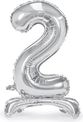 Zdjęcie produktu dla Urokliwy Balon Foliowy Cyfra 2, 70 cm w Srebrnym Blasku – Idealny na Urodziny, Rocznicę czy Inne Okazje! Dodaj Magii Swojemu Przyjęciu!