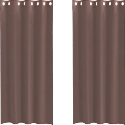 Immagine prodotto di Tende in Voile con Occhielli 2 pz Marrone 140x225 cm