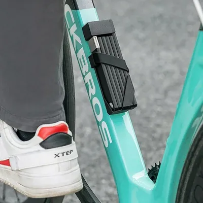 Produktbild von Rockbros Falt-Fahrradschloss mit Halterung Schlüssel Schwarz