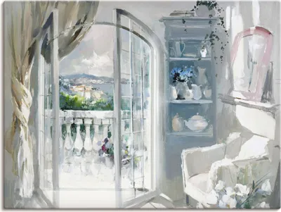 Produktbild von ARTland Leinwandbild Sonniger Raum Größe: 80x60 cm
