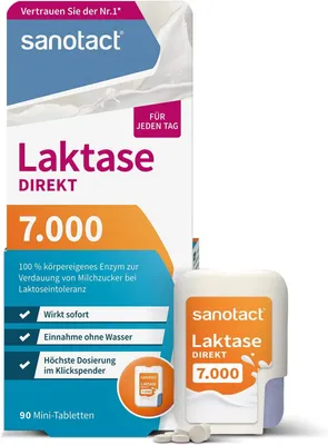 Obrázek produktu pro sanotact Laktáza 7 000 90 mini tablet s laktázou