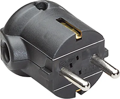 Produktbild von BACHMANN Schutzkontaktstecker, schwarz bruchfest, montierbar, IP 20, Winkel