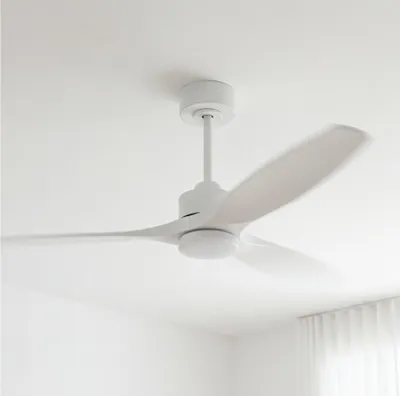 Immagine prodotto di Forlight - Ventilatore a soffitto Stem Evo, diametro 1320 mm, motore DC silenzioso, 30W + 20W LED, LED integrati, temperatura di colore regolabile, 3000K - 4000K - 5000K, dimmerabile, colore bianco, pale bianche