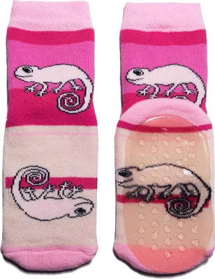 Produktbild von Kinder ABS-Socken Chamäleon Rosa Größe 23-26
