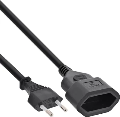 Produktbild von InLine® Euro-Verlängerung, Eurostecker an Eurokupplung, schwarz, 1,5m