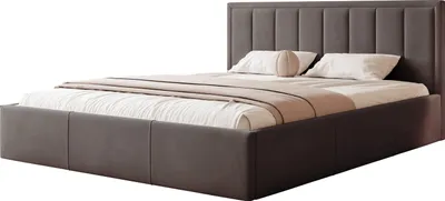 Produktbild von Polsterbett MOON 120x200 mit Holzlattenrost - Bequemes Bett - Graphit