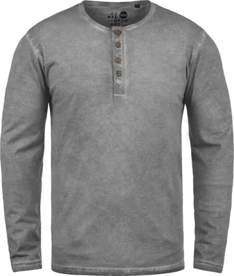 Produktbild von Solid SDTimur Herren Longsleeve Langarmshirt Shirt mit Grandad-Ausschnitt 100% Baumwolle Regular fit
