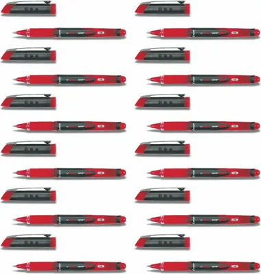 Image de Pilot V-Ball Grip 10 en lot de 12 rouges