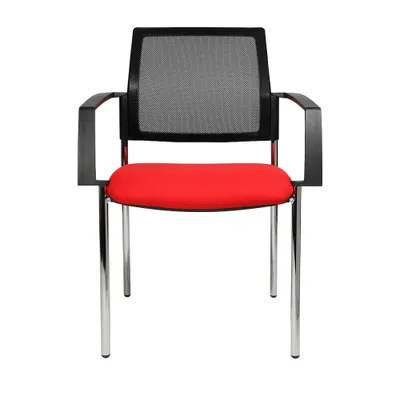 Produktbild von 2 Topstar Besucherstühle BtoB 10 BB290A G210 rot, schwarz Stoff