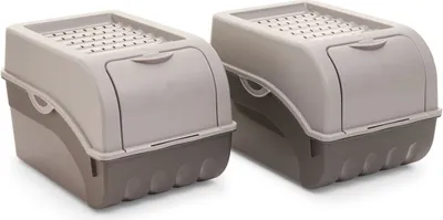 Produktbild von Novaliv Gemüseboxen Kartoffelboxen Vorratsbehälter 3,5l bis 9l (Grau, 2X 5l)