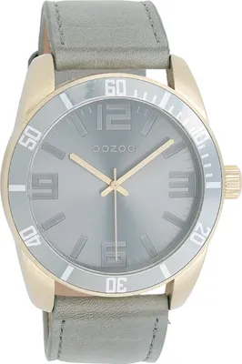 Produktbild von Oozoo Armbanduhr grau Leder Vintage Series Damen Analog-Quarzuhr UOC5741A
