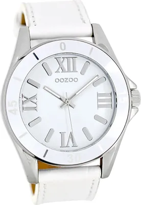 Produktbild von Oozoo Damen Herren Armbanduhr weiß Analog Vintage Series Lederarmband D2UOC5735A