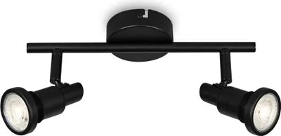 Produktbild von LED Spotleuchte, schwarz, 2xLED/GU10/4,8W