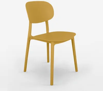 Immagine prodotto di Sedia design moderno in polipropilene per cucina sala da pranzo esterna Nantes - Giallo