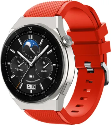 Produktbild von Strap-it Huawei Watch GT 3 Pro 46mm Silikonarmband (Rot)