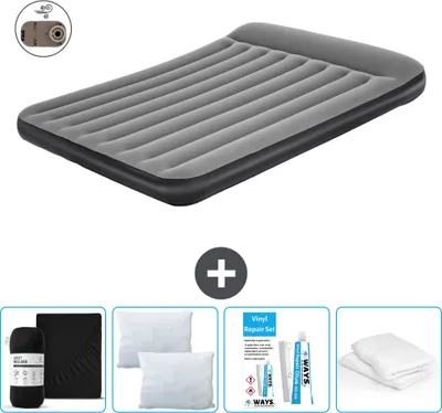 Obrázek produktu pro Bestway nafukovací matrace - pro 2 osoby - 152 x 203 x 30 cm - šedá - včetně příslušenství