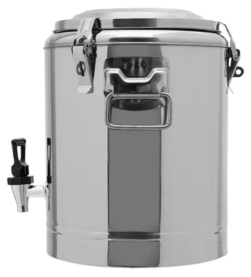 Produktbild von Isolierter Getränkebehälter - Thermobehälter - Edelstahl - 14 l Fassungsvermögen - Hält warm & kalt - Für Party, Picknick, Buffet, Café, Hotel, Restaurant