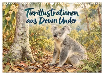 Produktbild von Tierillustrationen aus Down Under (Wandkalender 2027 DIN A3 quer), CALVENDO Monatskalender