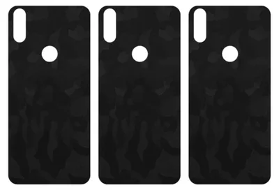 Produktbild von apgo Rückseite Schutzfolie, Skin, kompatibel mit Doogee X90L, Hinten Displayschutzfolie aus Vinylfolie, kratzfest, einfache Montage - Schwarzes Tarnmuster