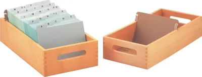 Produktbild von HAN Holz-Karteitrog für 900 Karten, A6 quer (81420210)