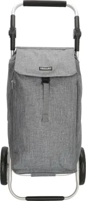 Produktbild von Einkaufswagen Thermo Faltbar mit Kipphandgriff, Grau - Einkaufstrolley mit Kühlfach