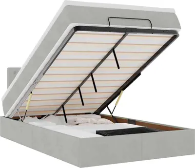 Obrázok produktu pre vidaXL Osmanská posteľ s matracom svetlosivá 120x190 cm zamat