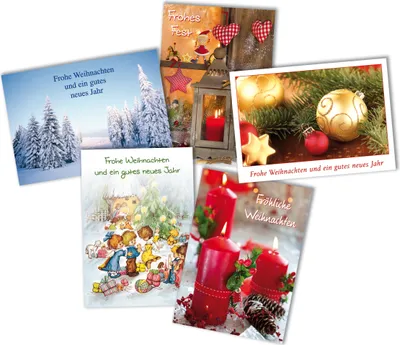 Produktbild von Weihnachten - Mehrfachpackung 5er – Postkarten - 5 Karten – 5