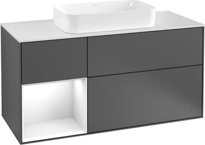 Produktbild von Villeroy & Boch V&B Waschtischunterschrank FINION 1200x603x501 Abdpl wh Reg gls wh/anth ma