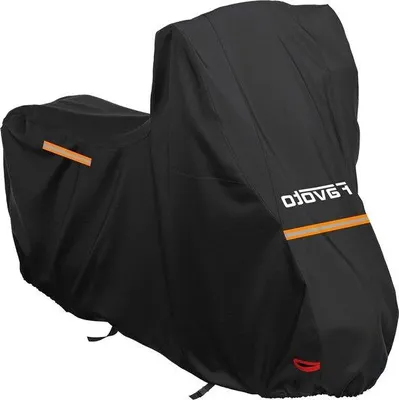 Immagine prodotto di Copertura impermeabile per moto in tessuto Oxford 210D nero, 265 cm