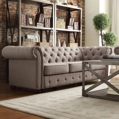 Produktbild von Chesterfield Couch Polster Sofas Klassischer Leder Schaffhau 3 Sitzer - 279