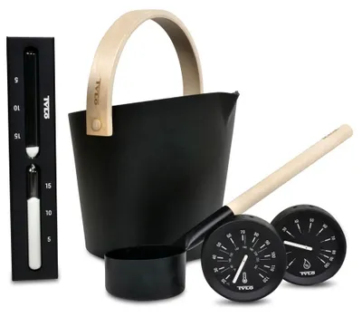 Produktbild von SET> Tylö Saunazubehör in Brilliant Black (5-tlg.)