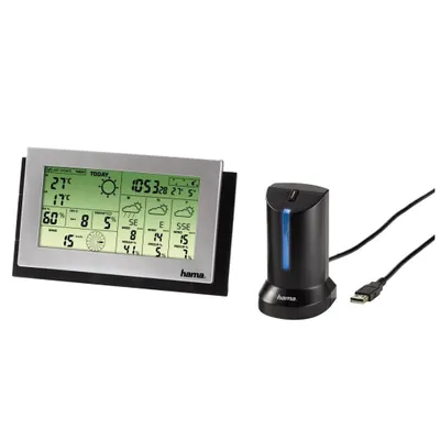 Produktbild von Hama "WDS-300" USB Weather Data Station, AA/AAA, Schwarz, Silber