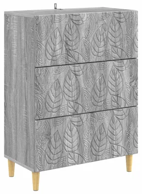 Produktbild von vidaXL Schubladenschrank Grau Sonoma 66 x 34,5 x 90 cm Holzwerkstoff