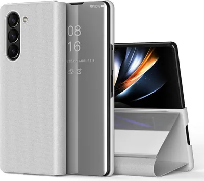 Produktbild von König Design Hülle kompatibel mit Kunstleder Handyhülle - Handy Case Silber