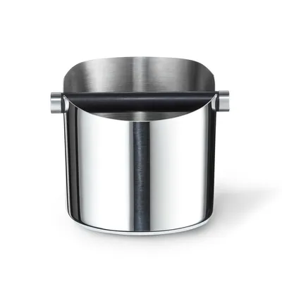 Produktbild von Tchibo Knock-Box Abklopfschale, für Siebträger Espressomaschine, zur leichten Entsorgung des feuchten Kaffeesatzes, Silber / Schwarz, Edelstahl und Gummi