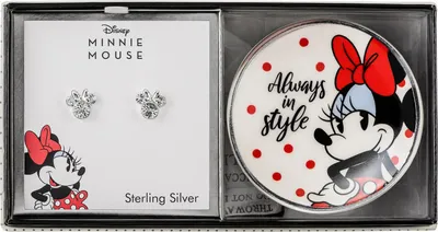 Obrázok produktu pre Minnie – darčeková krabička – náušnice + tácka na drobnosti