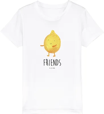 Produktbild von Mr. & Mrs. Panda Kleinkinder T-Shirt Beste Freunde Zitrone 9-11 Jahre (134/146) - Weiß - Geschenk, Jungen, Fehlende Keywords, Öko Kinder, Kindershirt, Lustige Sprüche