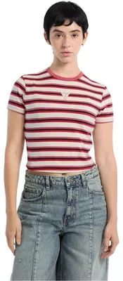 Produktbild von Guess - kurzes T-Shirt für Damen, Anliegend GT17868 (34 DE) (Fruchtpunsch)